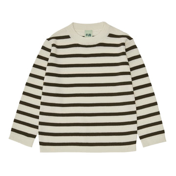 Longsleeve tee - t-shirt met lange mouwen ecru/forest - FUB